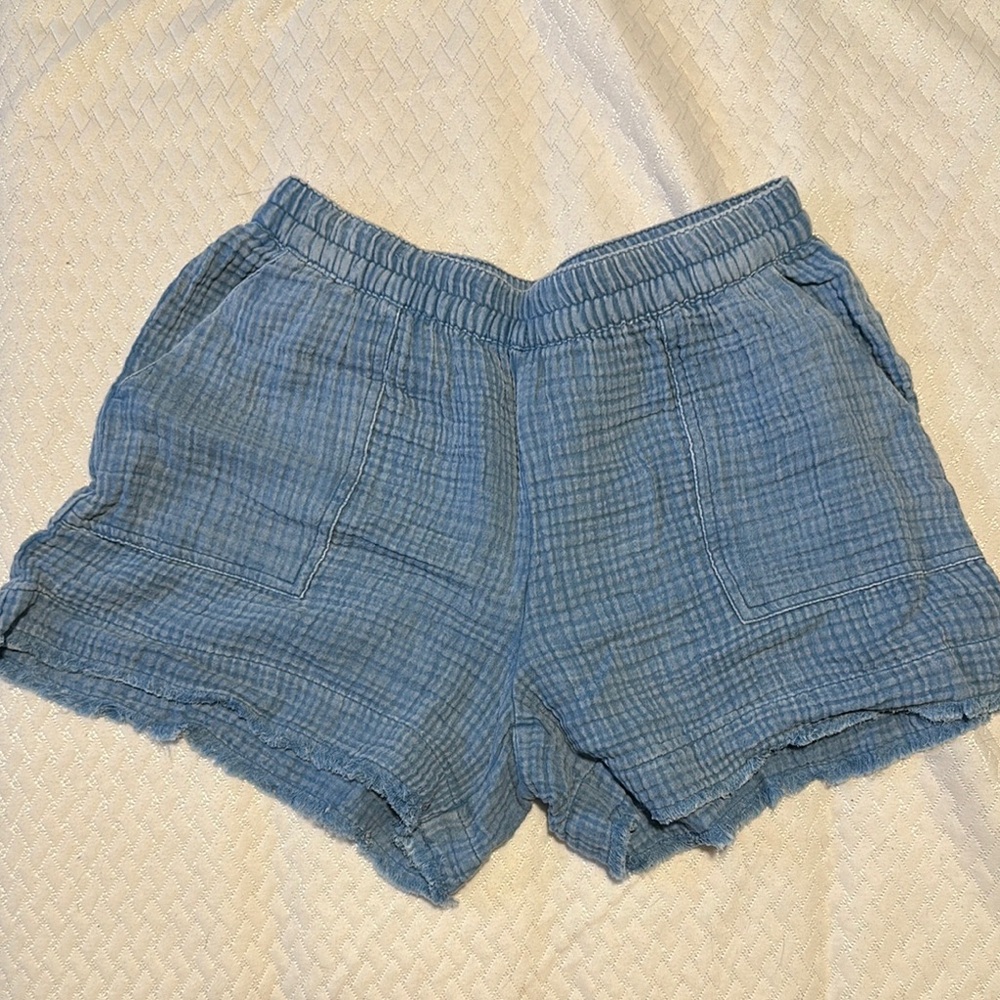Natural Reflections High Waist Blue Shorts